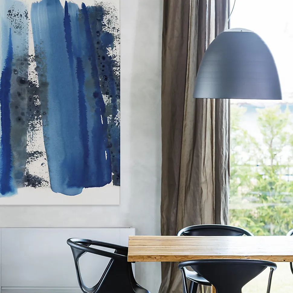Tableau blue waves en toile imprimée, 200x110 cm