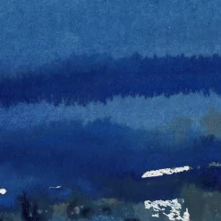 Tableau blue waves en toile imprimée, 200x110 cm