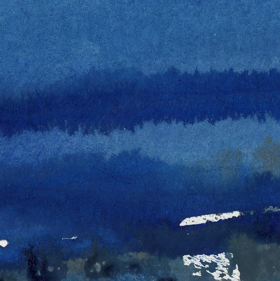 Tableau blue waves en toile imprimée, 200x110 cm
