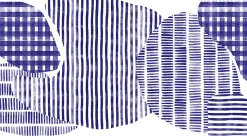 Tableau canopée bleu en toile imprimée, 200x110 cm