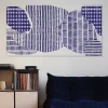 Tableau canopée bleu en toile imprimée, 90x60 cm