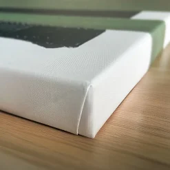 Tableau canopée vert en toile imprimée, 90x60 cm