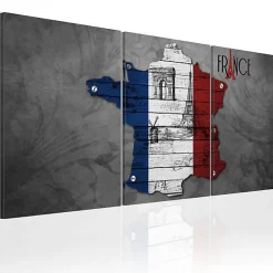 Tableau Cartes du monde All about France 120x60 cm