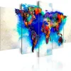 Tableau Cartes du monde All colors of the world 100x50 cm