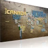 Tableau Cartes du monde Carte du Monde (langue italienne) 90x60 cm