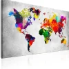 Tableau Cartes du monde Coloured Revolution 90x60 cm