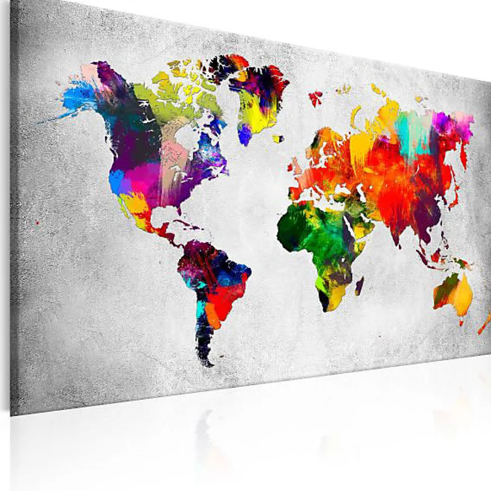 Tableau Cartes du monde Coloured Revolution 90x60 cm