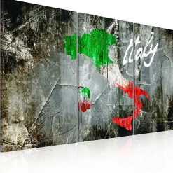 Tableau Cartes du monde Carte artistique de l'Italie - triptyque 60x40 cm
