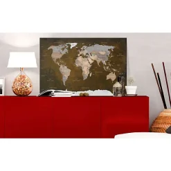 Tableau Cartes du monde Cinnamon Travels 120x80 cm