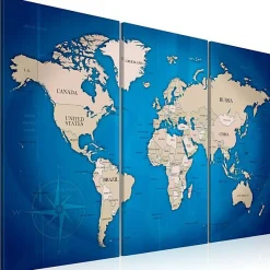 Tableau Cartes du monde Ink Journey 120x80 cm