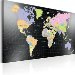 Tableau Cartes du monde Kingdom of Man 120x80 cm