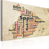 Tableau Cartes du monde Spanish Cities (ES) 120x80 cm
