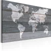 Tableau Cartes du monde The Grey Earth 120x80 cm