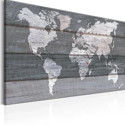 Tableau Cartes du monde The Grey Earth 120x80 cm