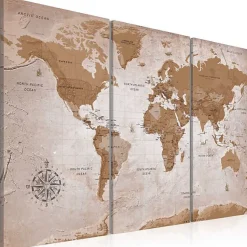 Tableau Cartes du monde Vintage Map: Oriental Travels 120x80 cm
