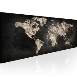 Tableau Cartes du monde World Full of Secrets 120x40 cm