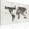 Tableau Cartes du monde What a wonderful World 90x60 cm