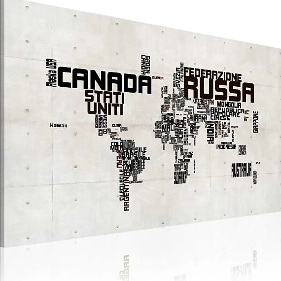 Tableau Cartes du monde What a wonderful World 90x60 cm