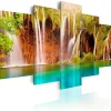Tableau Cascade forestière 100x50 cm