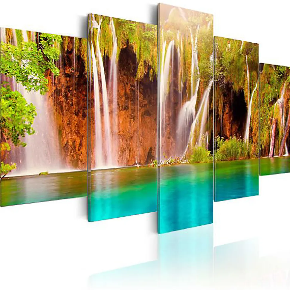 Tableau Cascade forestière 100x50 cm