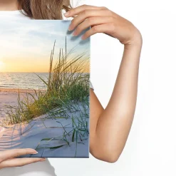 Tableau Déco Coucher De Soleil Mer 3D 90cm x 60cm - Parfait pour décorer votre salon, chambre ou bureau avec un design unique et