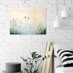 Tableau Déco Fleurs des champs Moderne 100x70 cm XXL Tableau Décoration Murale Impression sur Toile pour salon chambre cuisine