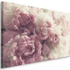 Tableau Déco Fleurs Pivoines Nature 3D 70cm x 50cm - Parfait pour décorer votre salon, chambre ou bureau avec un design unique et