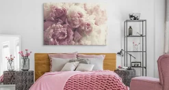 Tableau Déco Fleurs Pivoines Nature 3D 120cm x 80cm - Parfait pour décorer votre salon, chambre ou bureau avec un design unique e