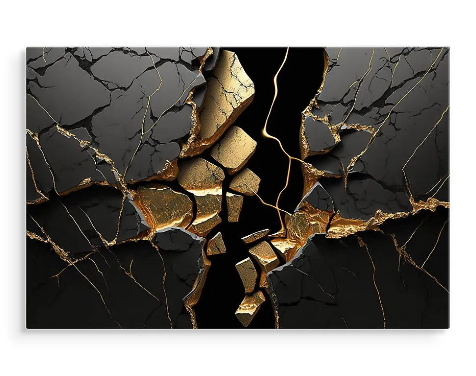 Tableau Déco Marbre Abstraction 3D 120cm x 80cm - Parfait pour décorer votre salon, chambre ou bureau avec un design unique et él
