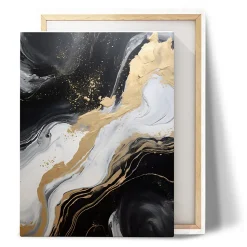 Tableau Déco Marbre Motif Abstraction 120cm x 80cm - Parfait pour décorer votre salon, chambre ou bureau avec un design unique et