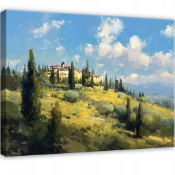 Tableau Décoration Murale Impression Sur Toile Paysage Forêt Vert - 100x70 cm - Tableau Décoration Murale Chambre et salon