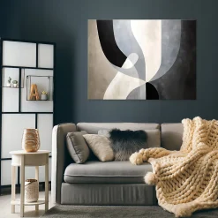 Tableau Décoration Murale Impression Sur Toile Abstrait Grenier Noir - 120x80 cm - Tableau Décoration Murale Chambre et salon