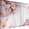 Tableau Fleurs Flowers on Boards (1 Part) Wide 90x60 cm