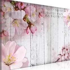 Tableau Fleurs Flowers on Boards (1 Part) Wide 90x60 cm