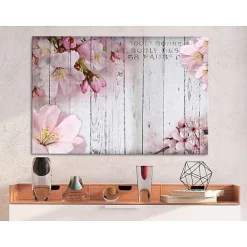 Tableau Fleurs Flowers on Boards (1 Part) Wide 90x60 cm
