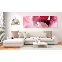Tableau Fleurs Flowers: Pink Tulips 120x40 cm