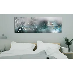 Tableau Fleurs Sonata in Blue 120x40 cm