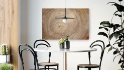 Tableau Magnétique en Métal Motif Tronc Cernes de Bois 60x40cm, MetalBoards pour tout type d'Aimants