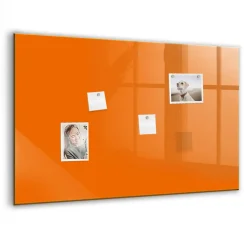 Tableau Magnétique Mural Tulup 90x60 cm Couleur orange Panneau Mémo Décoratif