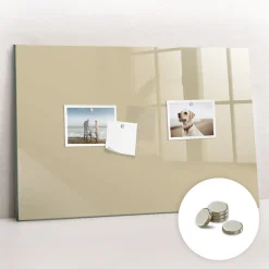 Tableau Magnétique Mural Tulup 60x40 cm Couleur beige Panneau Mémo Décoratif