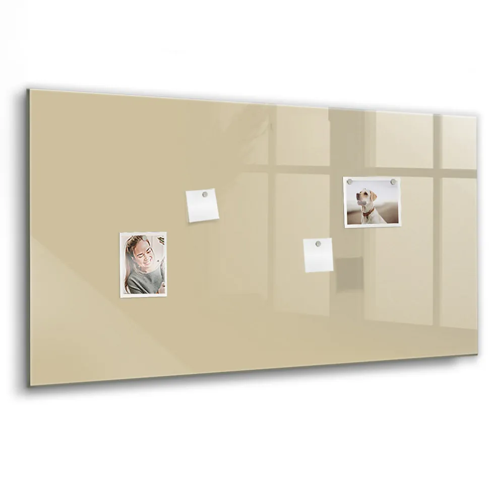 Tableau Magnétique Mural Tulup 120x60 cm Couleur beige Panneau Mémo Décoratif