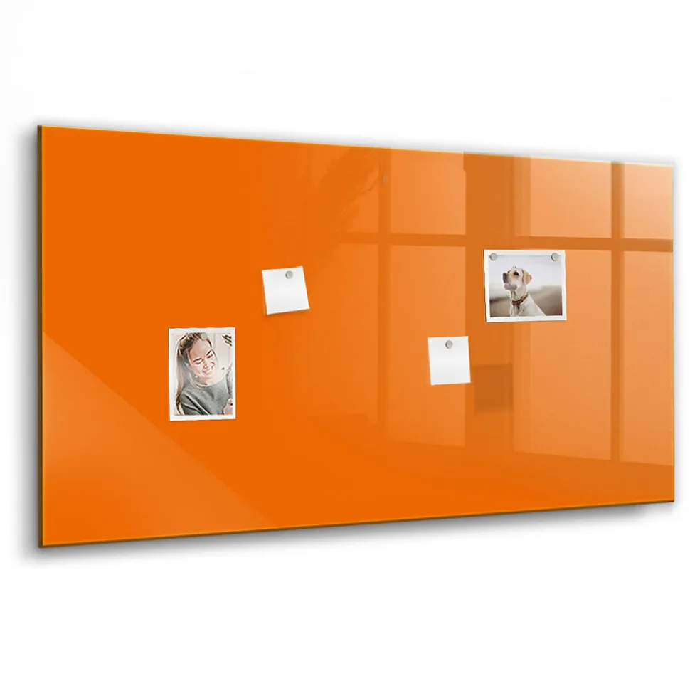 Tableau Magnétique Mural Tulup 120x60 cm Couleur orange Panneau Mémo Décoratif