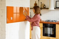 Tableau Magnétique Mural Tulup 120x60 cm Couleur orange Panneau Mémo Décoratif