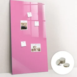 Tableau Magnétique Mural Tulup 70x100 cm Couleur rose Panneau Mémo Décoratif