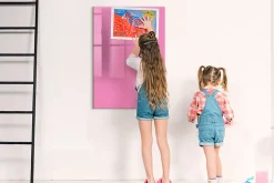 Tableau Magnétique Mural Tulup 70x100 cm Couleur rose Panneau Mémo Décoratif