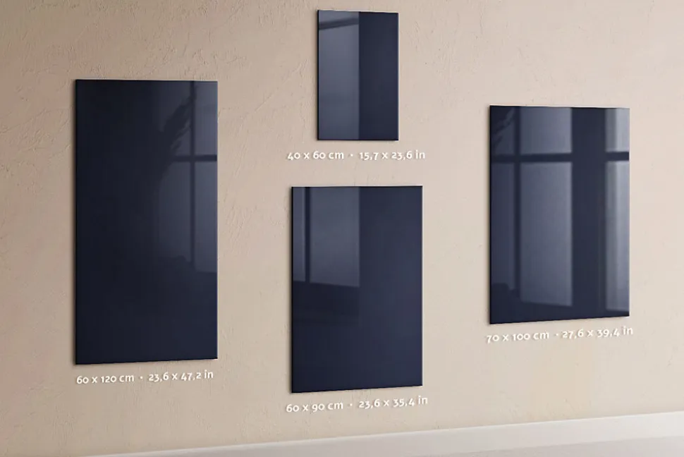 Tableau Magnétique Mural Tulup 70x100 cm Couleur : bleu marine foncé Panneau Mémo Décoratif
