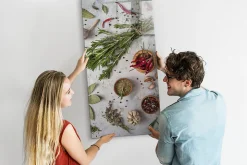 Tableau Magnétique Mural Tulup 60x120 cm Herbes Idéal Bureau Et Maison