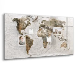 Tableau Magnétique Mural Tulup 120x60 cm Carte du vieux monde Idéal Bureau Et Maison