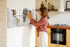 Tableau Magnétique Mural Tulup 120x60 cm Carte du vieux monde Idéal Bureau Et Maison