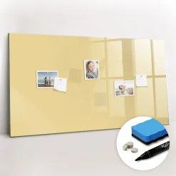 Tableau Magnétique Mural Wallfluent 120x60 cm Couleur crème Marqueur noir Idéal Bureau Et Maison